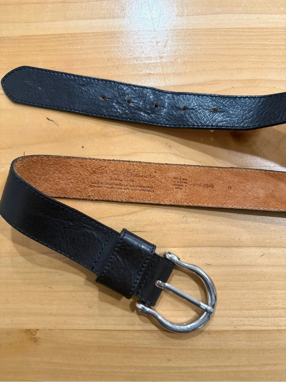 Eddie Bauer Genuine Leather Belt – Made in USA – Size M